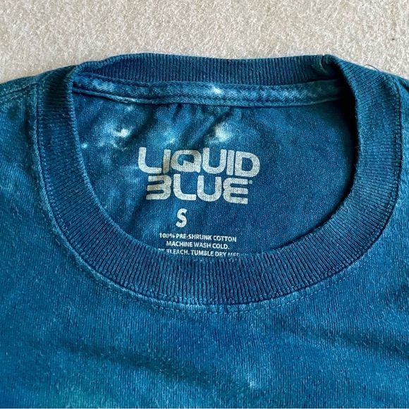 Pink Floyd The Wall T-Shirt Liquid Blue Men’s Small Tie Dye 100% Cotton Rock - Picture 2 of 6